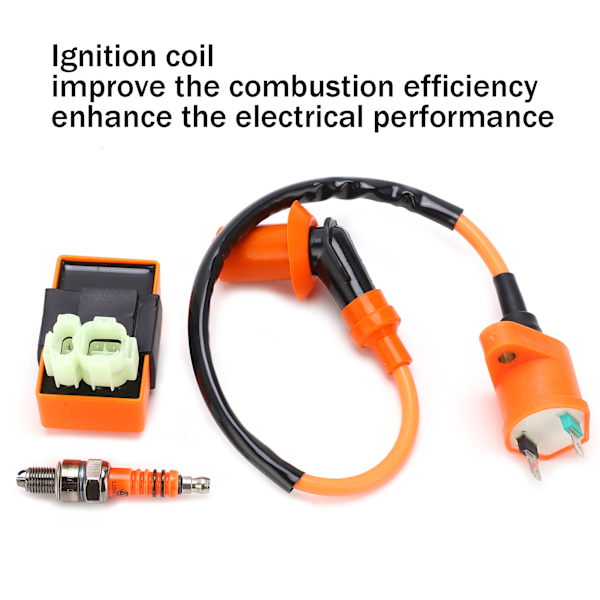 Högpresterande Racing Tändspole AC Cdi Box 3 Elektrod Tändstift Spänningsregulator Likriktare Solenoid Relä 6 Stifts Kit För GY6 50cc 125cc 150cc