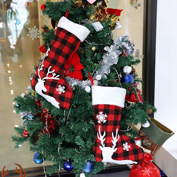 2 pièces Chaussette de Noel Grands Bas de Noël Chaussettes de