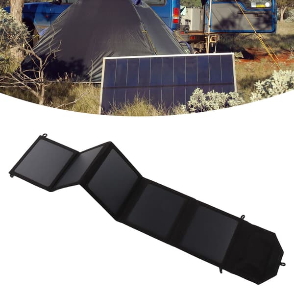 Bærbar solpaneloplader til udendørs aktiviteter, højeffektive solpaneler med foldbart monokrystallinsk siliciumdesign, smart teknologi og