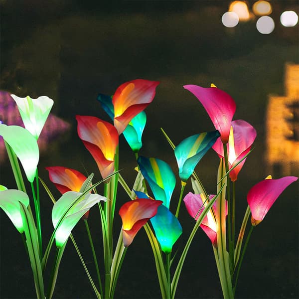 Solros Dekorativa Ljus Utomhus Trädgård, Calla Lily