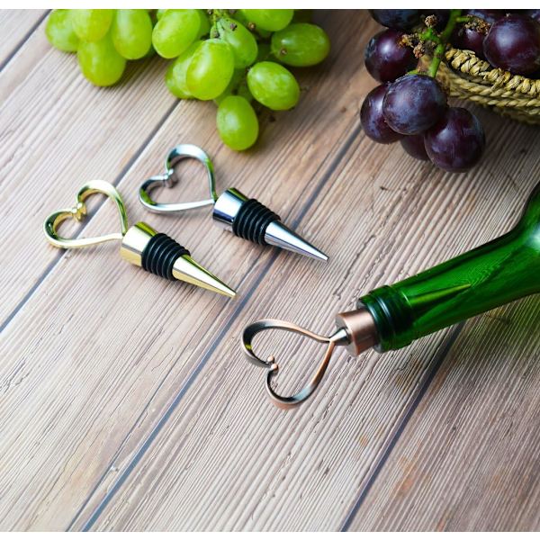 Dekorative Korker til Vin- og Drikkeflasker Hjerteform Hold W