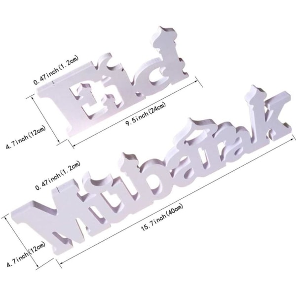 Eid Mubarak Träbokstavsdekoration Ramadan Matbord