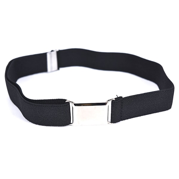 Barn Enfärgad Unisex Canvas Bälten Pojkar Flickor Elastisk Black Black