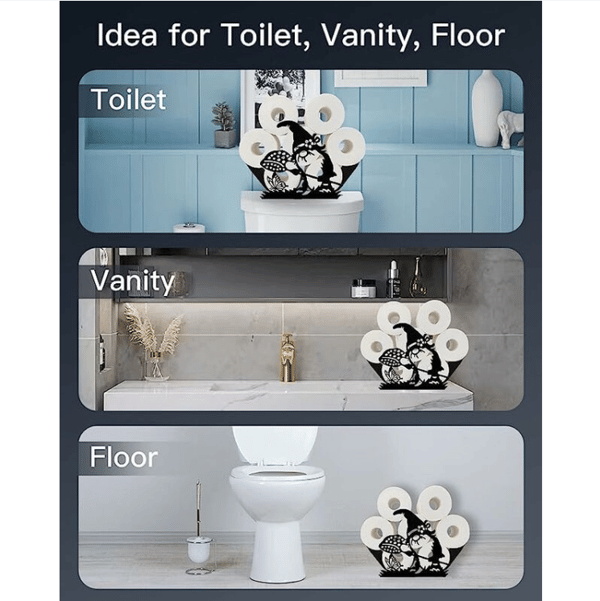 Dekorativ toiletpapirholder papirhåndklædeopbevaring sort