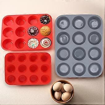 Silikon Rund Egg Terte Form Bakeverktøy Jevn Cup Cake Form Tykk Silikon Kakeform