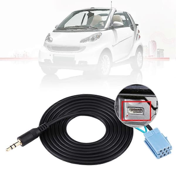 3,5 mm stik bil AUX lydkabeladapter til Benz Smart 450
