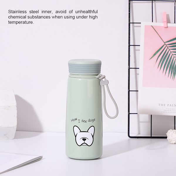 400 ml tecknad söt bärbar vattenflaska med handtag