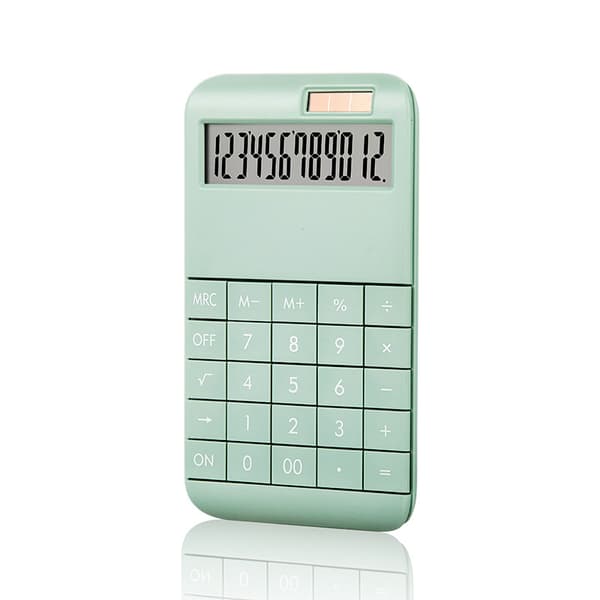Grøn Desktop Lommeregner Standard Funktion, 12 Cifre Stor LCD Display