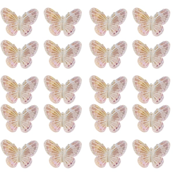 Fjärilsklämmor, 20 st Fjärilshårklämmor Set, sött minihår