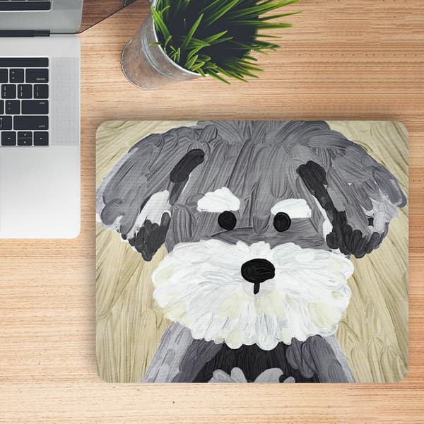 (Schnauzer) Hund Musemåtte Sød Musemåtte Store Musemåtter til Computere Bærbar Skrivebordstilbehør Gaming Musemåtte, Bærbar O