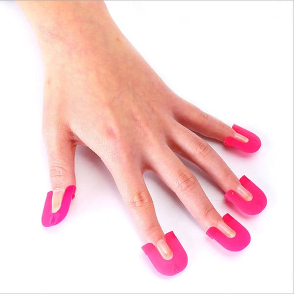 26-dels set Rosaröd Nagelkonst Spillskydd DIY Nagelkonst Skydd
