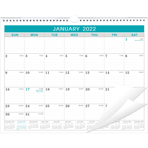 Kalender 2022 - Väggkalender 2022 Från januari 202 till juni