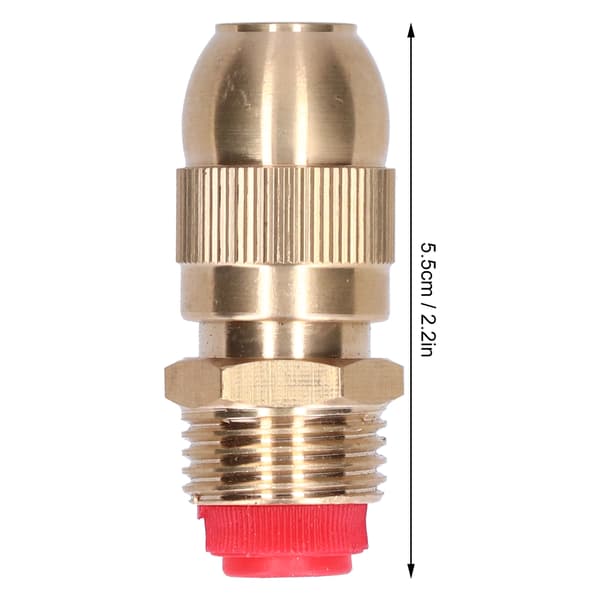 Tilbehør til vandingssystem med justerbar sprinklerdyse, bærbar mini gasregulator-stil messingfitting til robust sprinkler vanding