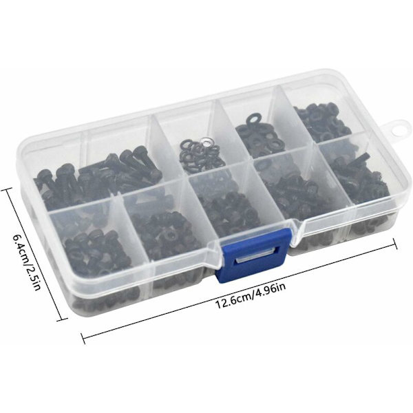 300 st M3 Hex Socket Head Cap Screws Legering Kolstål Med M3