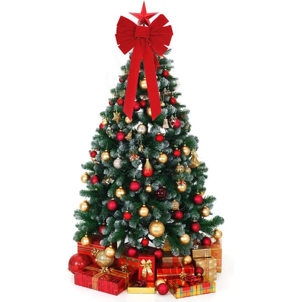 Julepynt, rød flannells julesløjfe C:26cm*49cm
