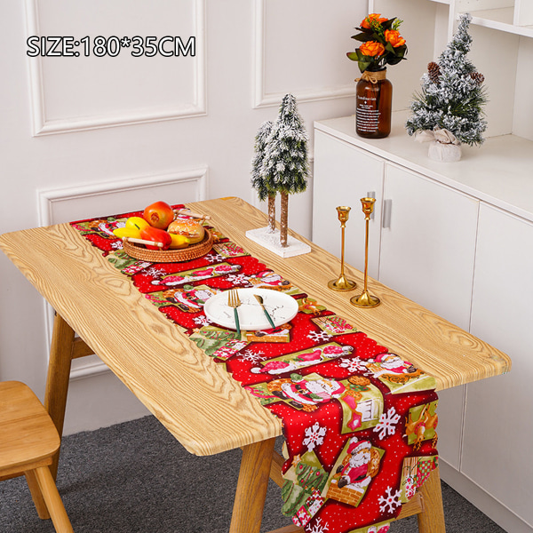 Christmas Table Linen Non-Slip Red Buffalo Plaid Farmhouse