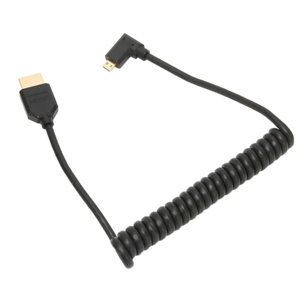 Hdmi High Speed Ethernetillä, Micro Hdmi - Hdmi-adapteri, Kierrekaapeli, Suorakulmainen Liitin, Tukee 8K 48 Gbps, Plug And Play, Yhdistää