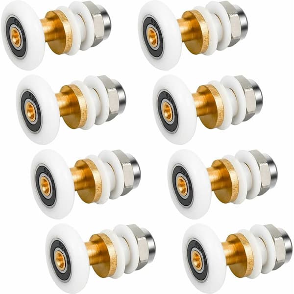 8 st Duschdörrsrullar, 23 mm Mässing Dusch Skjutdörrsrulle