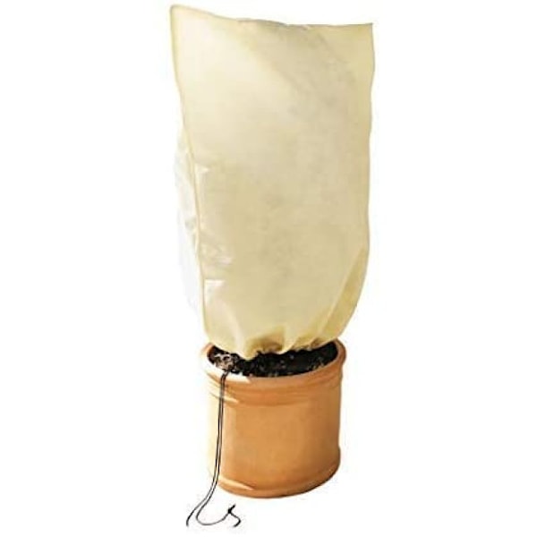 Vinterskydd krukväxtpåse, beige 100 x 80 cm