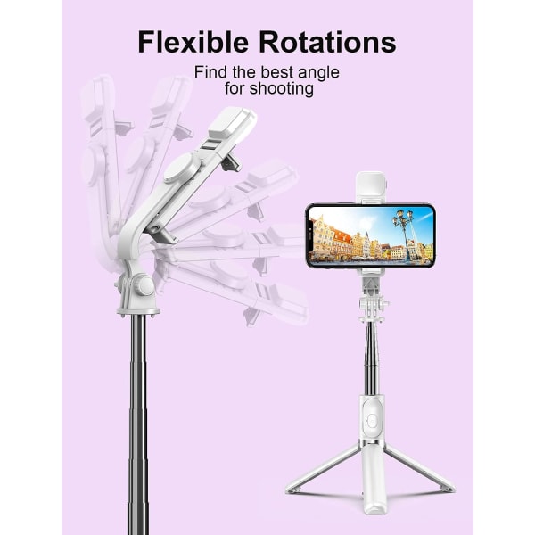 Tripodstativ, Selfie Stick Tripod - Utbyggbar Tripod Stick
