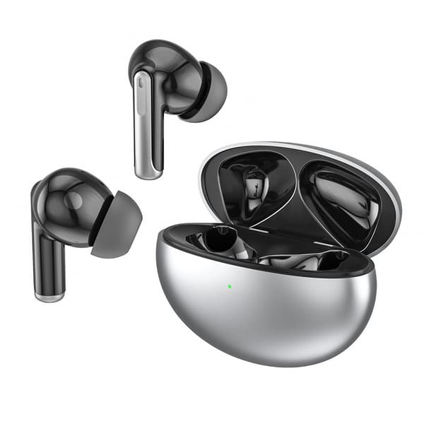 XY‑70 Titanfargede Trådløse Bluetooth-ørepropper: Støyreduserende, Trådløs Lading, In-Ear Ørepropper
