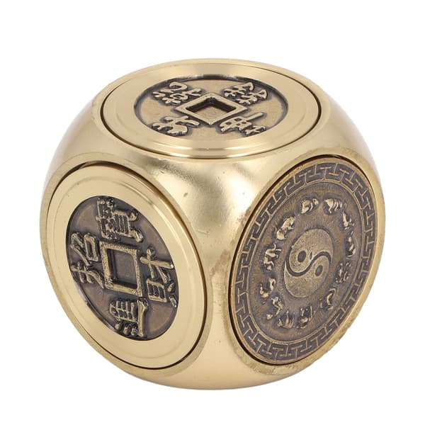 Metal DND Terningesæt Spinner Unikt Rollespils Tilbehør med 3D Mønsterdesign til Dungeons and Dragons Entusiaster, Tykke Solide Messing Terninger