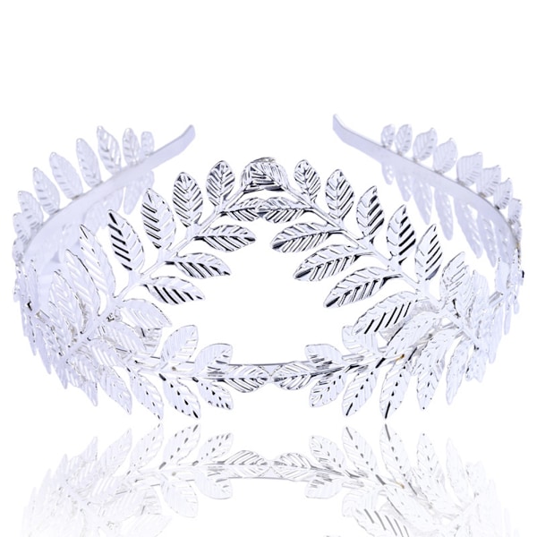 Romersk gudinnekrona Boho Brudhårband Elegant Gyllene Lövdesign Hårband Kostymfest Dekoration Huvudbonad Nobel och Elegant Huvudbonad för