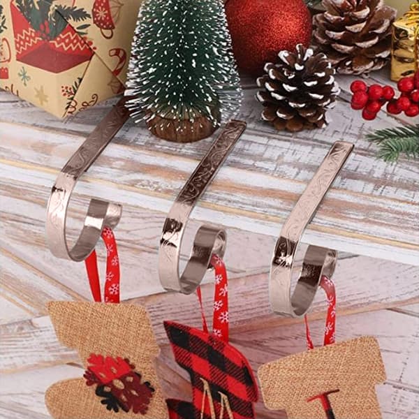 Julstrumpahållare, Spiskrok Hängare, för Julfest Dekorationsmaterial style 1