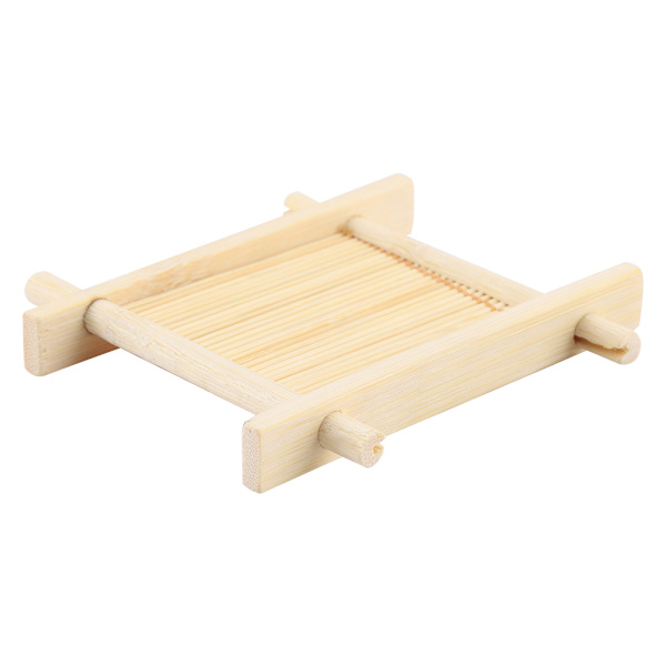 20 st Mini Massivt Trä Te Bricka Dränering Kopp Te Kanna Matta Bord