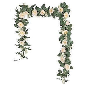 2 st Vita och Simulerade Rosrankor