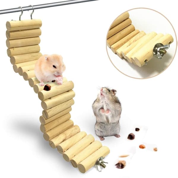 Hamster Tyggelegetøj, Sæt med 5 Legetøj til Papegøjer eller Hamster, Bro L