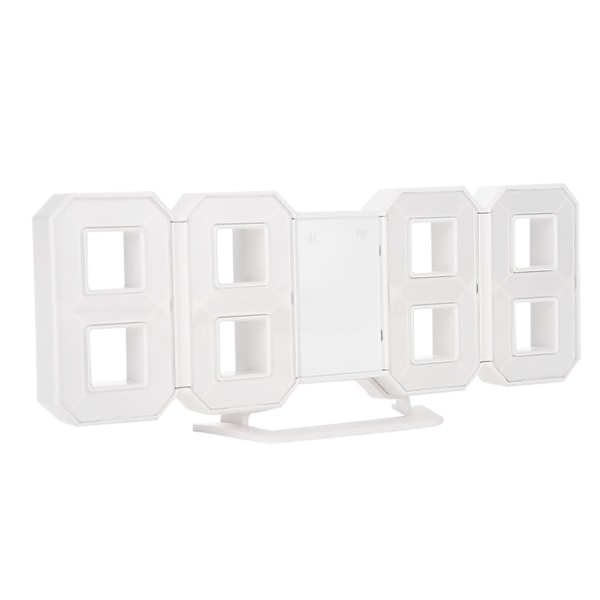 Multifunktionell stor 3D LED digital väggklocka larm snooze