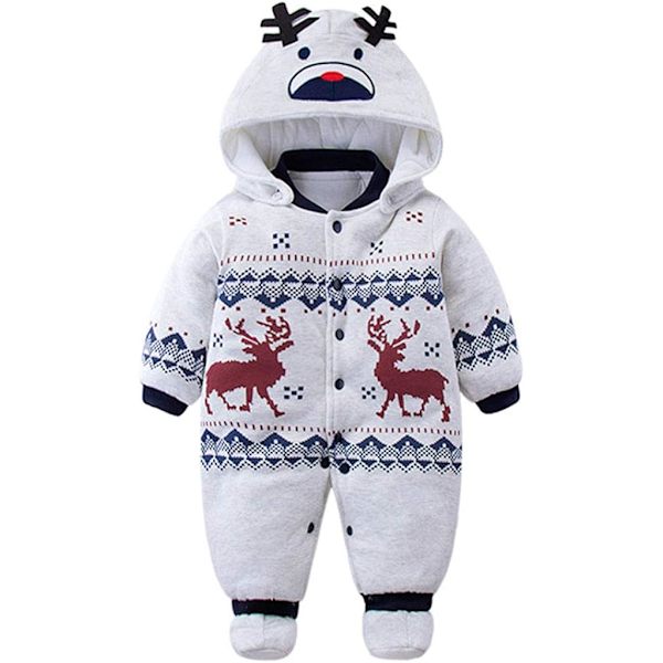 Børn Piger Drenge Romper Nyfødt Tyk Vinterdragt Efterår/Vinter Spædbarn Jumpsuits Sæt