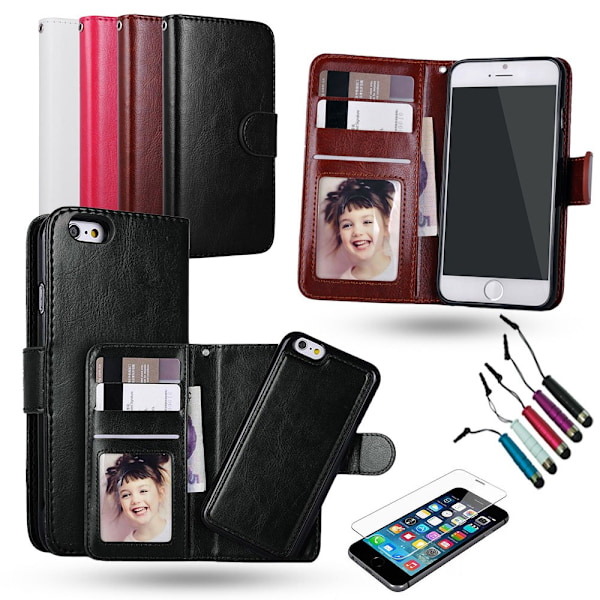 3-i-1-paket för iPhone 7/8/SE - Enkel & Snygg! Brun Brun