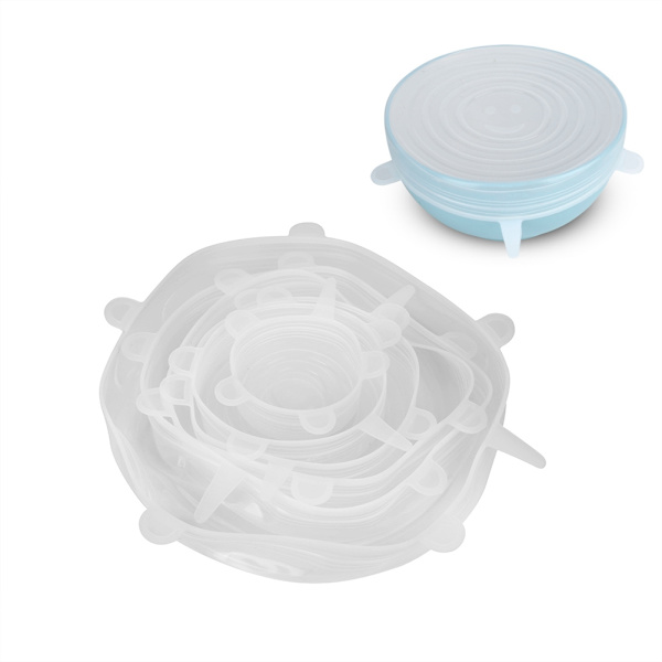 6 st / set Universal Stretchable Wrap Food Keep Cover Kitchen
