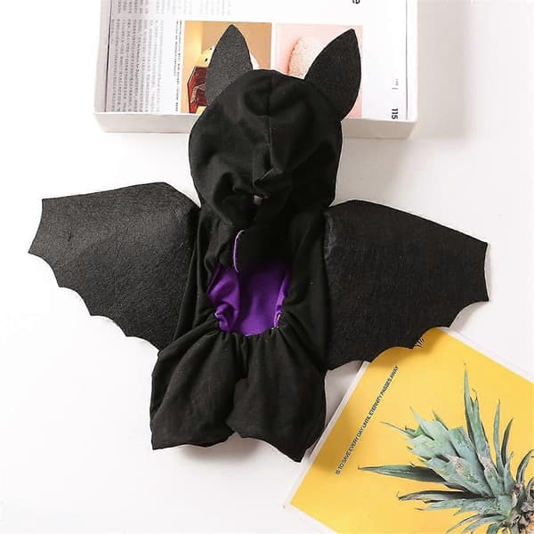Hundebat Tøj Halloween Kæledyrskostumer Bat til Små Mellemstore Store Hunde L