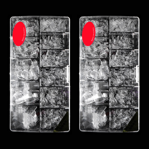 2 lådor Korta heltäckande falska cover , klar plast konstgjord