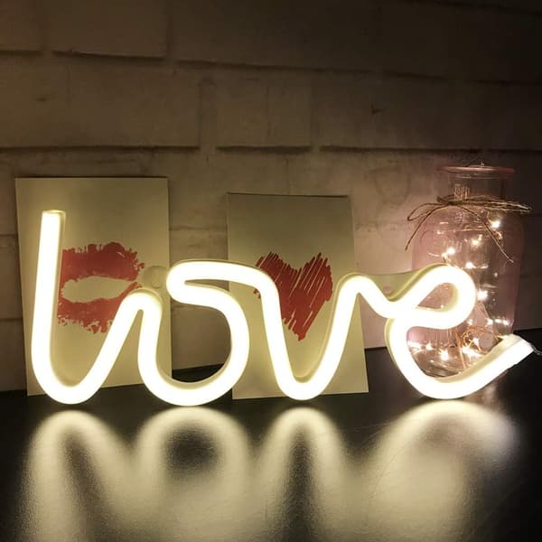Hjerteformet Neon Skilt - LED Lys - Veggdekorasjon til Bryllup