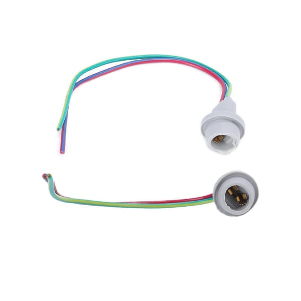 2 STK T10 W5W Parkeringslyssokkel med gummiglasbase Universal til scootere ATV'er Quad Bikes