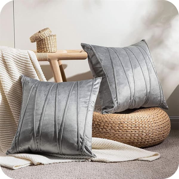 Putetrekk 45/45 cm Sølvgrå for Sofa Stue Skandinavisk