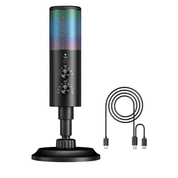USB Live Mikrofon RGB Mikrofon Kablet Kapasitans Mikrofon for Spillinnspilling K Sang