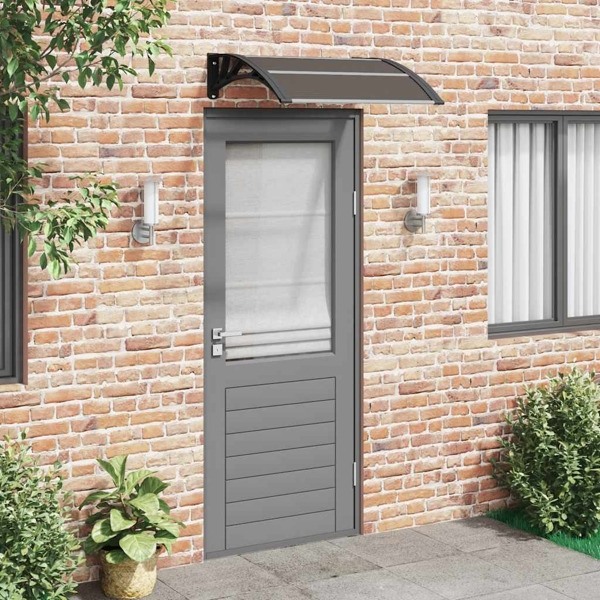 vidaXL Entrébaldakin Sort 80x75 cm Polycarbonat Sort