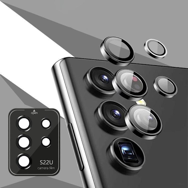 Hofi Cam Ring Pro+ Kameralinsskydd i Härdat Glas Galaxy S22 Ultra - Svart