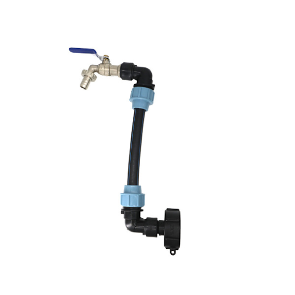 Svanehals til tank, sort, 25 cm