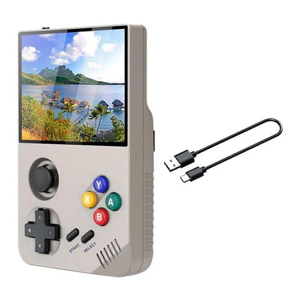 M19 Retro videospillkonsoll 128G håndholdt klassisk nostalgisk arkadespillkonsoll 3D-joystick opptil 25 simulatorer C