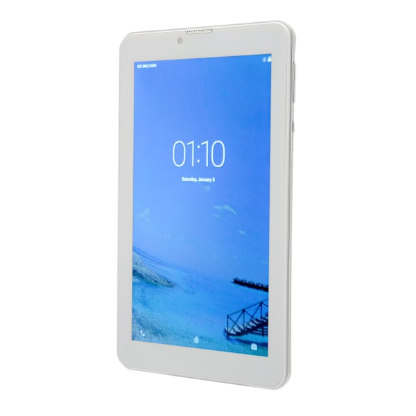 7-tums surfplatta för Android 10.0 2GB RAM 32GB ROM 8-kärnig CPU 2.G 5G WIFI HD IPS-skärm Bärbar surfplatta för kontor 100–240V Blå AU-kontakt