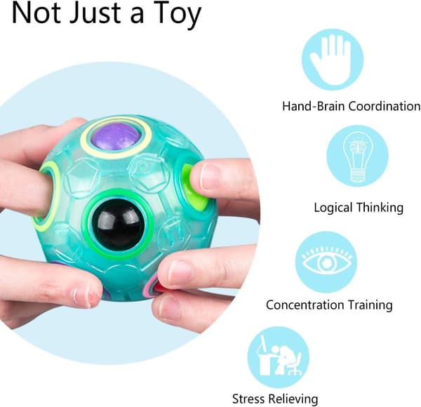 Magic Ball Regnbue Magic Ball Puslespil Stressaflastning Uddannelse