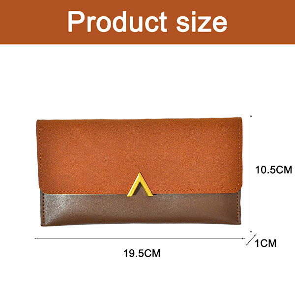 Slim tunn PU-läder kreditkortshållare Bifold Clutch Wallets