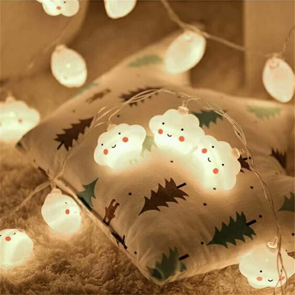 Linghuang 20 LEDs Warmweiß Wolken Lichterketten Feenhafte