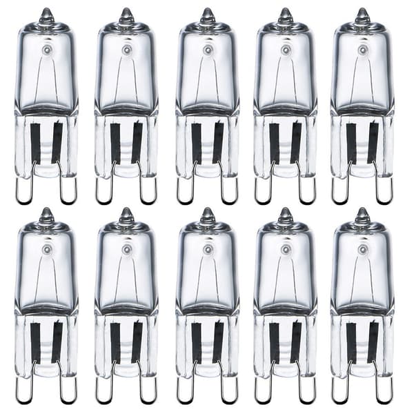10-pack, G9 40W halogen kapsellampa, vit